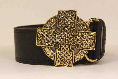 Ремень с молитвой, пряжка "Кельтский крест"