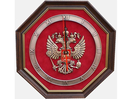 Настенные часы "Герб России" 34х34 см