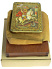 Подарочная икона "Чудо Святого Георгия о змие" на мореном дубе