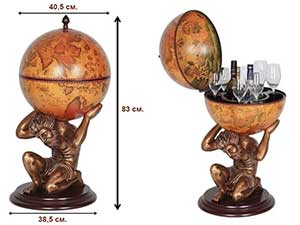 глобус-бар, купить напольный глобус-бар Атлант