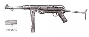 автомат мп 40, купить автомат шмайсер макет