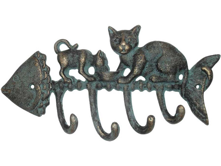 Вешалка настенная "Вкусная Рыбка", 4 крючка