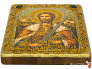 Подарочная икона "Святой благоверный князь Александр Невский" на мореном дубе