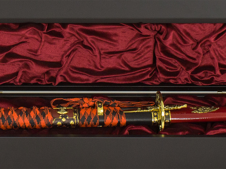 Катана "Шиматцу" с кинжалами когаи и козука в подарочном футляре