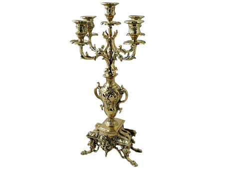 Канделябр "Каранка" на 5 свечей, золото