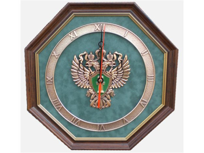 Настенные часы "Эмблема Прокуратуры РФ" 34х34 см