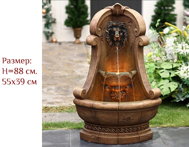 Фонтан для дачи и сада с подсветкой ''Патио'', угловой