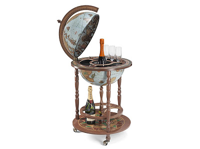Глобус-бар напольный с подставкой для бутылок, Ø40 см.