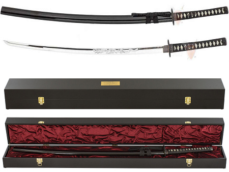 Катана, меч самурайский "Розайа" в подарочном футляре