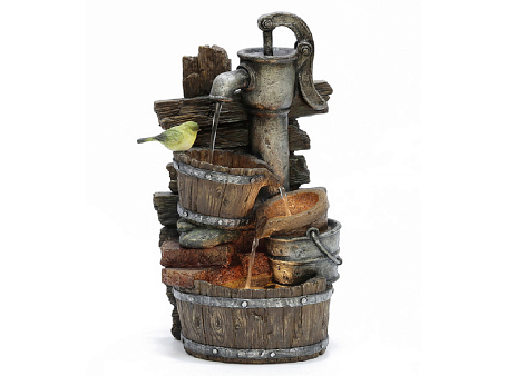 Фонтан для дачи и сада ''Зеленушка'' с подсветкой