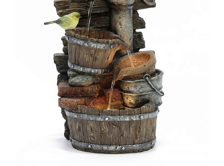 Фонтан для дачи и сада ''Зеленушка'' с подсветкой