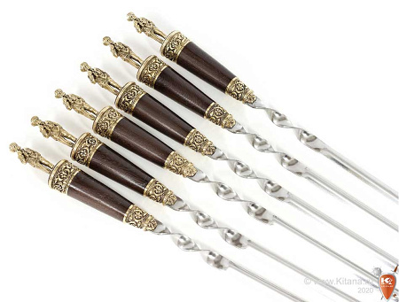 Набор шампуров "Капитан" (6 шт.) в колчане с раскладным мангалом