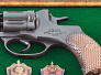 Панно с пистолетом "Наган со знаками ФСБ" 37х25 см