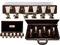 Лафитник "Рыбы" 6шт. в подарочном кейсе (лещ, сом, судак, щука, жерех, стерлядь)