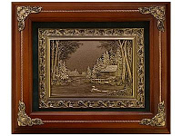 Деревянная ключница настенная "Охота" 34х29 см