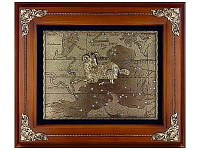 Деревянная ключница настенная "Овен" 34х29 см