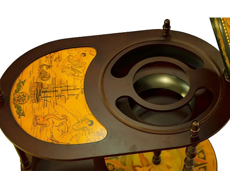 Глобус-бар напольный со столиком, Ø42см.