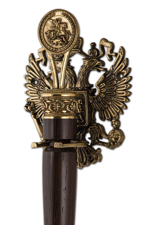 Рожок для обуви "Георгий" с крючком "Герб России", 68 см.