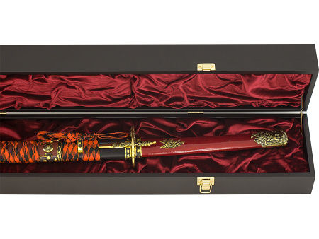 Катана "Шиматцу" с кинжалами когаи и козука в подарочном футляре