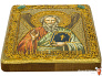 Подарочная икона "Святой апостол Андрей Первозванный" на мореном дубе