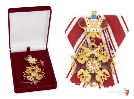 Звезда Святого Станислава II степени с верхними мечами и короной