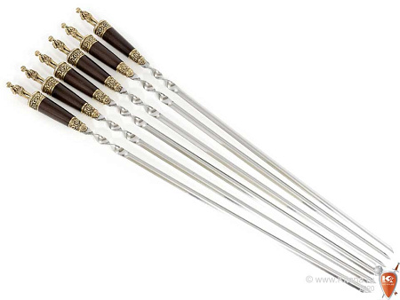 Набор шампуров "Капитан" (6 шт.) в колчане с раскладным мангалом