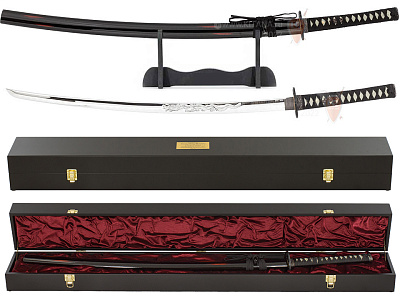 Катана, меч самурайский "Акебоно" в подарочном футляре