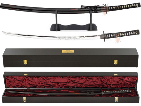 Катана, меч самурайский "Акебоно" в подарочном футляре