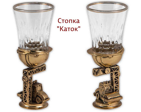 Набор из 3-х стопок "Строительные" в деревянном ящике для инструментов