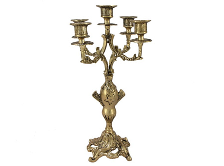 Канделябр "Эстрелла" на 3 свечи, золото
