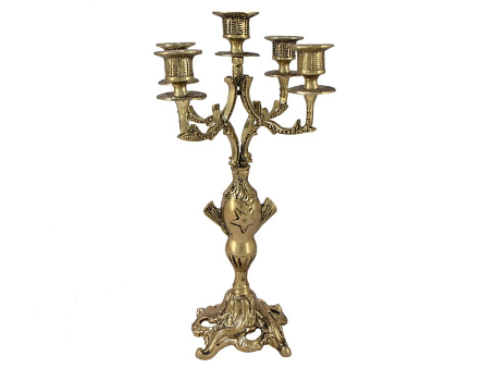 Канделябр "Эстрелла" на 3 свечи, золото