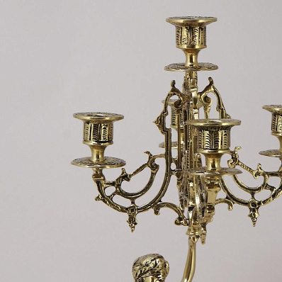 Канделябр "Джустиса" на 5 свечей, золото