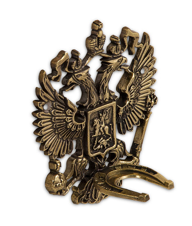 Рожок для обуви "Георгий" с крючком "Герб России", 68 см.