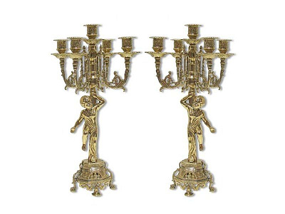 Пара подсвечников "Купидон" на 5 свечей