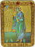Аналойная икона "Святой апостол Андрей Первозванный" на мореном дубе