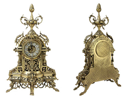 Часы каминные "Пинья", золото