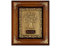 Деревянная ключница настенная "Дерево Изобилия" 34х29 см