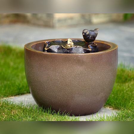 Фонтан садовый ''Кувшинка" с подсветкой