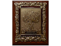 Деревянная ключница настенная "Денежное дерево" (малая) 26х21 см