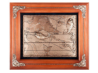 Деревянная ключница настенная "Рыбы" 34х29 см