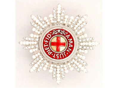 Звезда ордена Святой Анны с жемчугом
