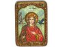Настольная икона "Святая Великомученица Ирина Македонская" на мореном дубе