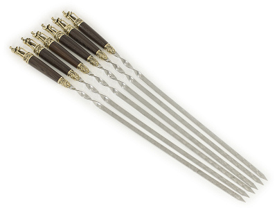 Шампуры "Газовики" (6 шт.) в колчане (VIP)