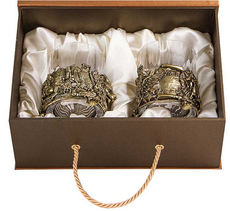 Набор 2-х бокалов для виски "Лев"