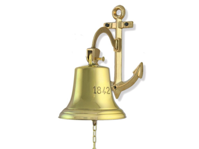 Рында, корабельный колокол "1842" на кронштейне "Якорь"
