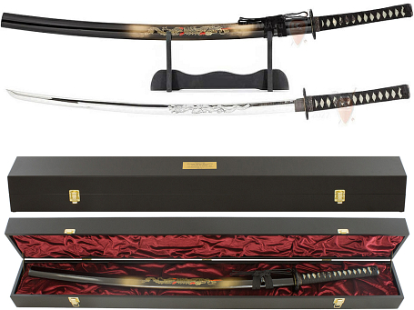 Катана "Дракон Маки" в подарочном футляре