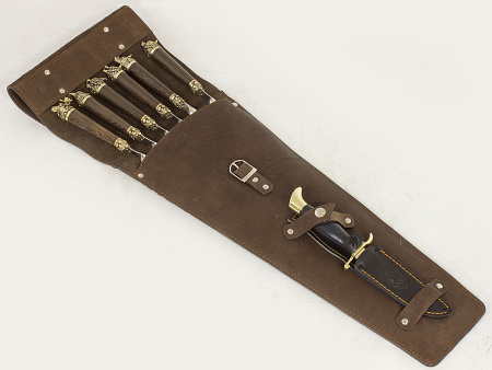 Шампуры (6шт.) "Мечта Охотника" с ножом в колчане