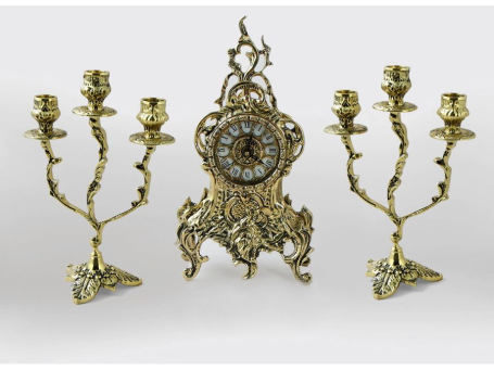 Каминные часы с канделябрами в наборе "Боско"