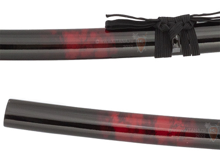 Катана, самурайский меч "Красный Мрамор" на подставке