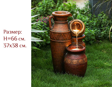 Фонтан садовый '''Каскад Кавказ" с подсветкой